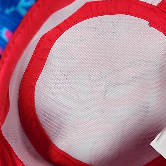 Lilly Pulitzer Womens Ruby Red Wild Sun Hat One Size Preowned - Picture 7 of 7